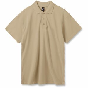 Рубашка поло мужская Summer 170 бежевая, размер S