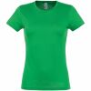 Футболка женская Miss 150 ярко-зеленая, размер XL