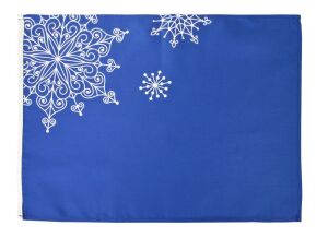 Декоративная салфетка «Снежинки», цвет синий