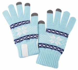 Сенсорные перчатки Snowflake, цвет голубые