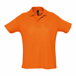Поло мужское SUMMER 170, цвет оранжевый, размер L