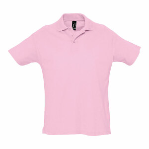 Поло мужское SUMMER 170, цвет розовый, размер L