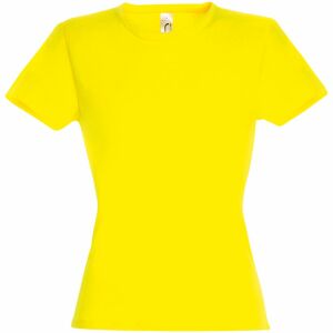 Футболка женская Miss 150 желтая (лимонная), размер S