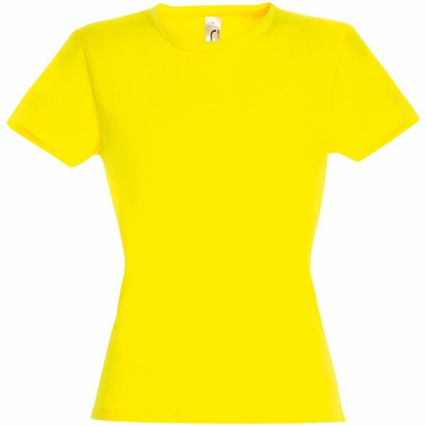 Футболка женская Miss 150 желтая (лимонная), размер L
