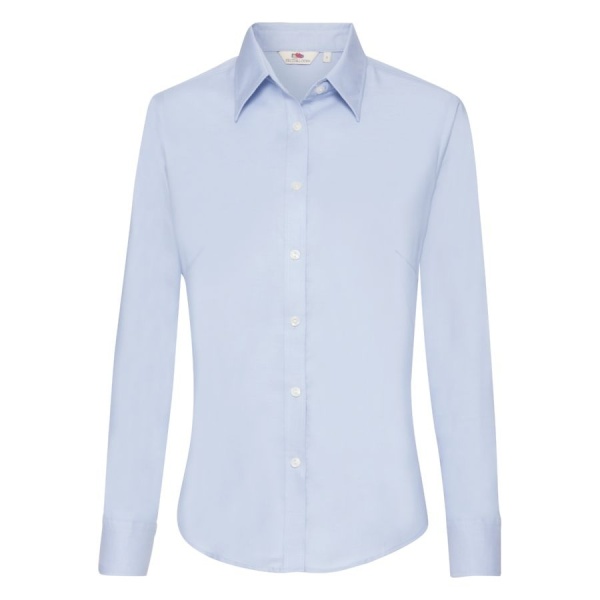 Рубашка женская LONG SLEEVE OXFORD SHIRT LADY-FIT 135, цвет голубой, размер L