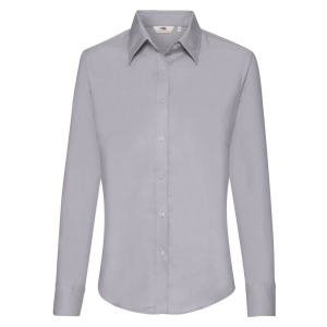 Рубашка женская LONG SLEEVE OXFORD SHIRT LADY-FIT 135, цвет серый, размер M