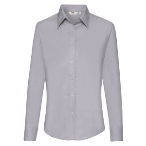 Рубашка женская LONG SLEEVE OXFORD SHIRT LADY-FIT 135, цвет серый, размер L