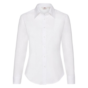 Рубашка женская LONG SLEEVE OXFORD SHIRT LADY-FIT 130, цвет белый, размер XL