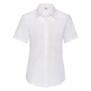 Рубашка женская SHORT SLEEVE OXFORD SHIRT LADY-FIT 130, цвет белый, размер XS