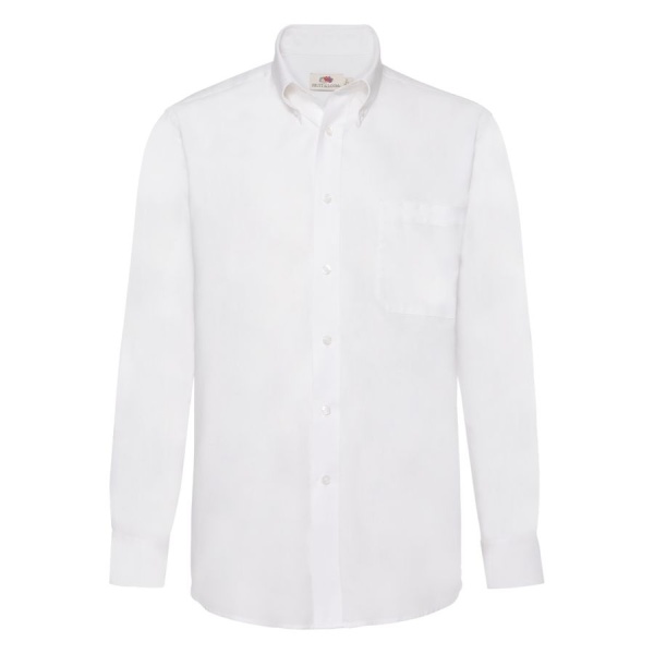 Рубашка мужская LONG SLEEVE OXFORD SHIRT 130, цвет белый, размер S