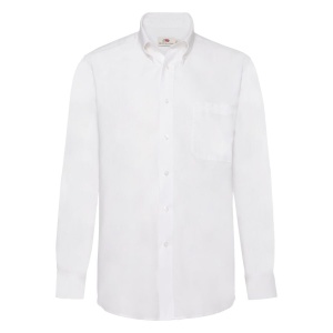 Рубашка мужская LONG SLEEVE OXFORD SHIRT 130, цвет белый, размер M