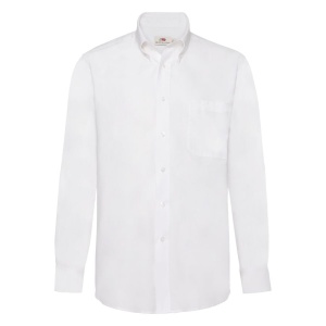 Рубашка мужская LONG SLEEVE OXFORD SHIRT 130, цвет белый, размер XL