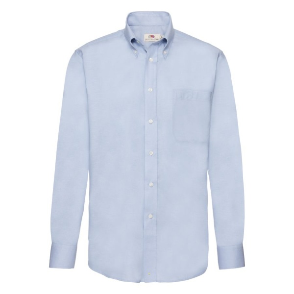 Рубашка мужская LONG SLEEVE OXFORD SHIRT 135, цвет голубой, размер XL