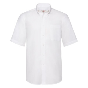 Рубашка мужская SHORT SLEEVE OXFORD SHIRT 130, цвет белый, размер S
