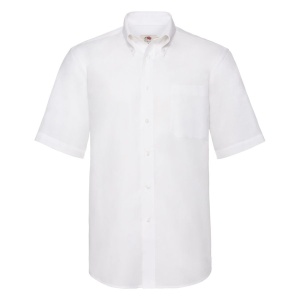 Рубашка мужская SHORT SLEEVE OXFORD SHIRT 130, цвет белый, размер L