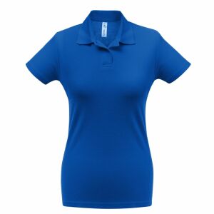 Рубашка поло женская ID.001 ярко-синяя, размер S