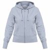 Толстовка женская Hooded Full Zip серый меланж, размер S