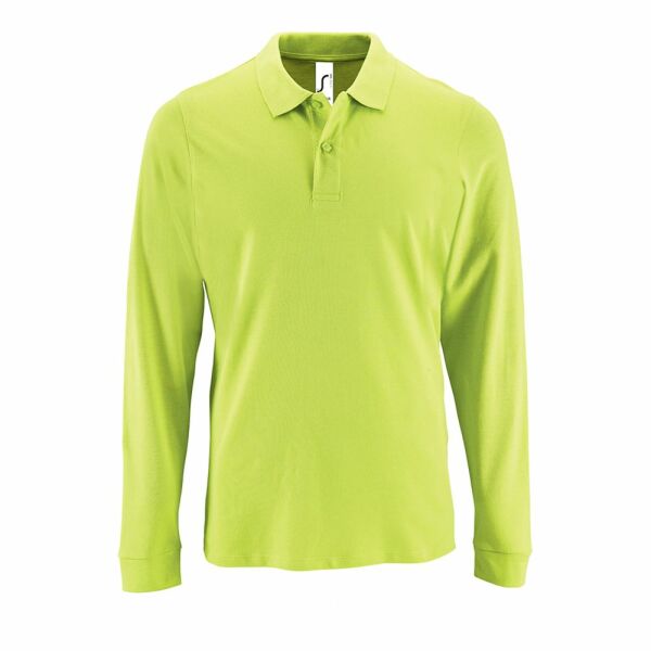 Рубашка поло мужская с длинным рукавом Perfect LSL Men зеленое яблоко, размер M