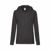 Толстовка женская без начеса LIGHTWEIGH HOODED SWEAT 240, цвет черный, размер S