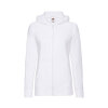 Толстовка женская без начеса LADIES LIGHTWEIGHT HOODED SWEAT 240, цвет белый, размер XS