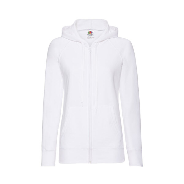 Толстовка женская без начеса LADIES LIGHTWEIGHT HOODED SWEAT 240, цвет белый, размер XS