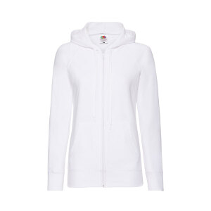 Толстовка женская без начеса LADIES LIGHTWEIGHT HOODED SWEAT 240, цвет белый, размер XL