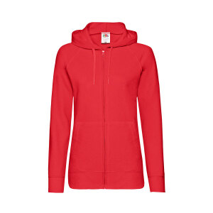Толстовка женская без начеса LADIES LIGHTWEIGHT HOODED SWEAT 240, цвет красный, размер 2XL