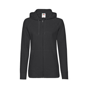 Толстовка женская без начеса LADIES LIGHTWEIGHT HOODED SWEAT 240, цвет черный, размер 2XL