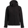 Куртка женская Hooded Softshell черная, размер L