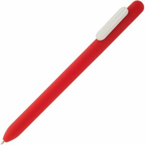 Ручка шариковая Swiper Soft Touch, цвет красная с белым