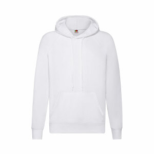 Толстовка без начеса LIGHTWEIGHT HOODED SWEAT 240, цвет белый, размер XL