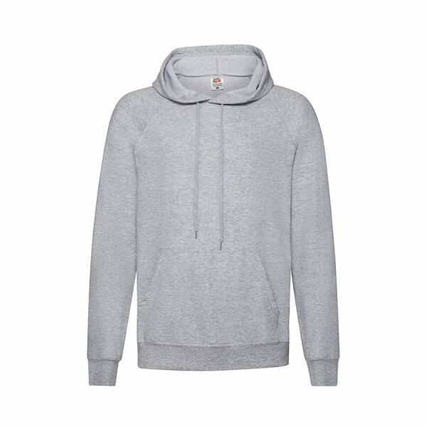 Толстовка без начеса LIGHTWEIGHT HOODED SWEAT 240, цвет серый меланж, размер XL