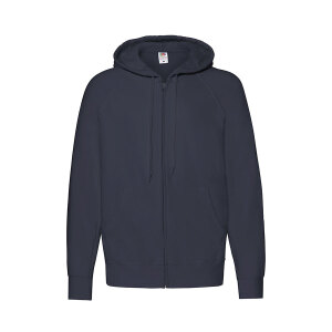 Толстовка без начеса LIGHTWEIGHT HOODED SWEAT JACKET 240, цвет темно-синий, размер 2XL