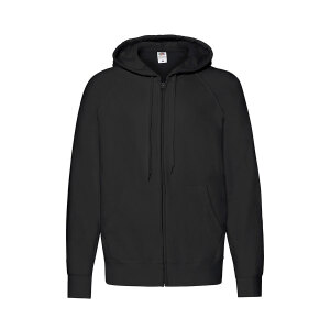 Толстовка без начеса LIGHTWEIGHT HOODED SWEAT JACKET 240, цвет черный, размер XL