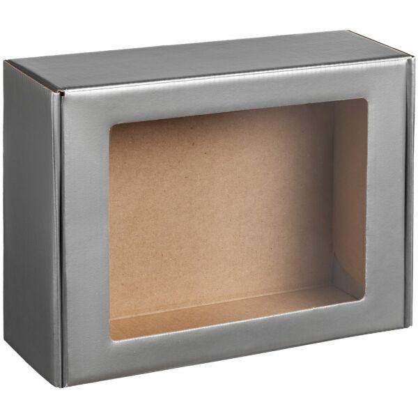 Коробка с окном Visible, цвет серебристый