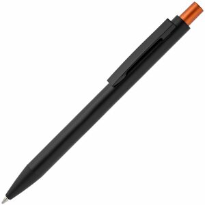 Ручка шариковая Chromatic, цвет черная с оранжевым