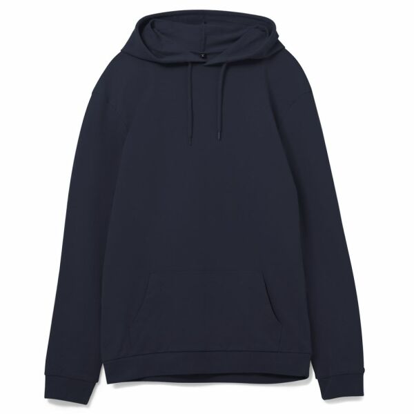 Толстовка с капюшоном унисекс Hoodie, темно-синяя, размер XXL