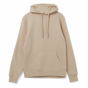 Толстовка с капюшоном унисекс Hoodie, бежевая, размер S