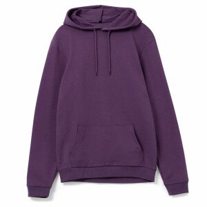 Толстовка с капюшоном унисекс Hoodie, фиолетовый меланж, размер M