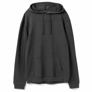 Толстовка с капюшоном унисекс Hoodie, серый меланж (антрацит), размер M