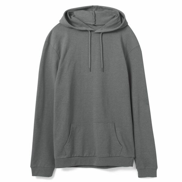 Толстовка с капюшоном унисекс Hoodie, серая (стальная), размер L