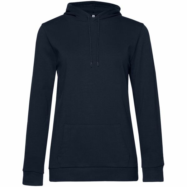 Толстовка с капюшоном женская Hoodie, темно-синяя, размер XXL