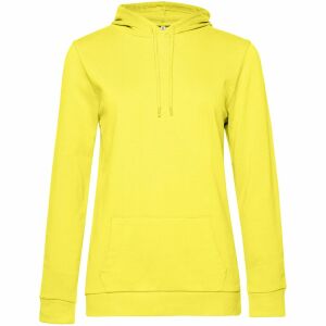 Толстовка с капюшоном женская Hoodie, желтая, размер L