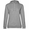 Толстовка с капюшоном женская Hoodie, серый меланж, размер XS