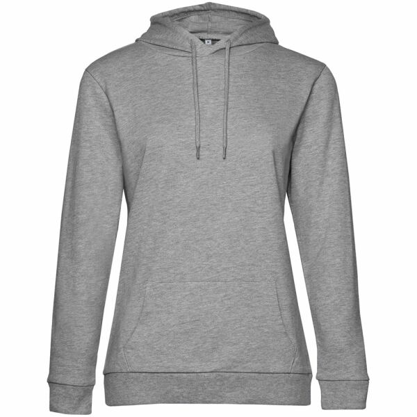 Толстовка с капюшоном женская Hoodie, серый меланж, размер M