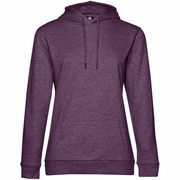 Толстовка с капюшоном женская Hoodie, фиолетовый меланж, размер S