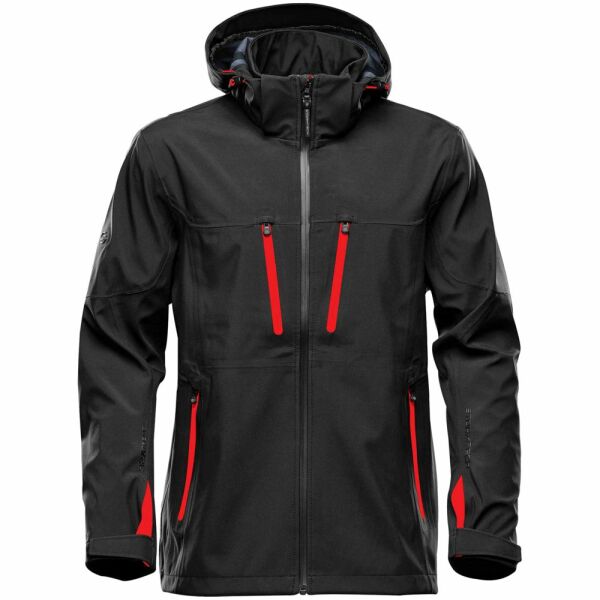 Куртка софтшелл мужская Patrol черная с красным, размер XXL