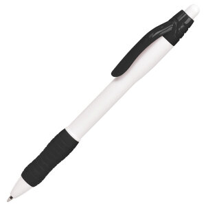 Ручка шариковая с грипом N4, цвет черный с белым