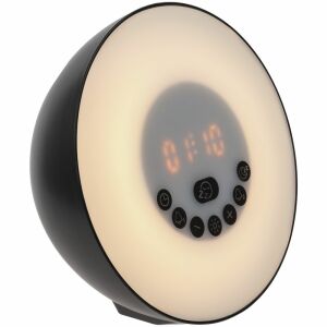 Лампа-колонка dreamTime для пробуждения светом и музыкой, цвет черная
