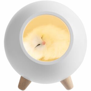 Беспроводная лампа-колонка Right Meow, цвет белая